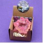 Drusa agata rosa 40 mm circa con cofanetto conf. 1 pz