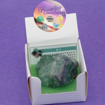 Minerale da collezione fluorite con cofanetto 40/50 mm conf. 1 pz