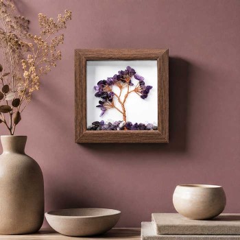 Cornice in legno albero ametista 12x12 cm  conf. 1 pz