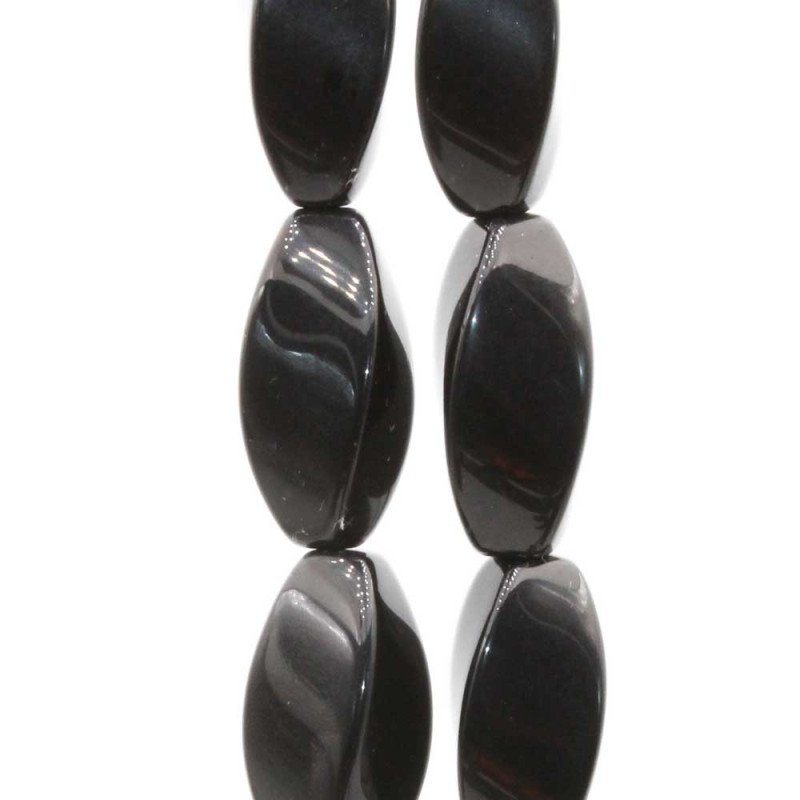 Onice nero colonna torta 30x14 mm 1 pz (onix67tort) - pietreeminuterie.com
