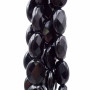 Onice nero ovale sfaccettato 18x13 mm pacco 2 pezzi 
