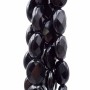 Onice nero ovale sfaccettato 18x13 mm pacco 2 pezzi 
