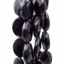 Onice nero ovale sfaccettato 20x15 mm pacco 2 pezzi 