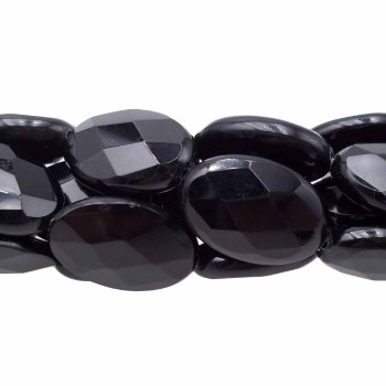Onice nero ovale sfaccettato 20x15 mm pacco 2 pezzi Onice nero ovale sfaccettato 20x15 mm pacco 2 pezzi
