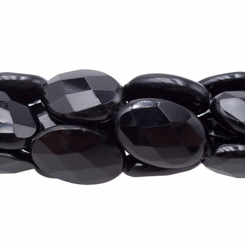 Onice nero ovale sfaccettato 20x15 mm pacco 2 pezzi - onic1 - pietreeminuterie.com Onice nero ovale sfaccettato 20x15 mm pacco 2 pezzi (onic1) - pietreeminuterie.com