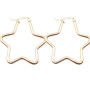 Orecchini acciaio d'orato stella oro 43 mm pacco 2 pezzi