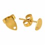Orecchini a perno acciaio goccia 7x5 mm conf. 4 pz
