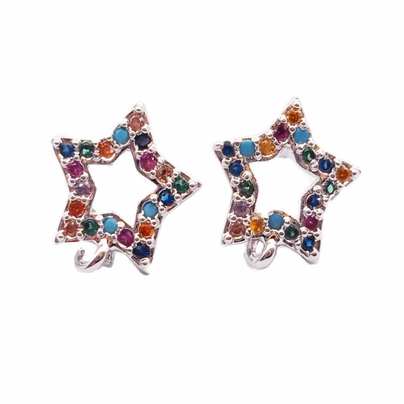 Orecchini a perno con stella 9 mm strass colorati pacco 2 pezzi - orste32a - pietreeminuterie.com Orecchini a perno con stella 9 mm strass colorati pacco 2 pezzi (orste32a) - pietreeminuterie.com