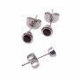 Orecchini a perno ottone rodiato con cristallo nero 4.4 mm 2 pz