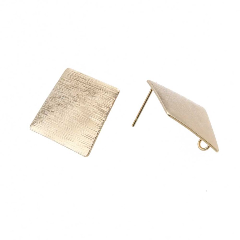 Orecchini a perno rombo placcato oro 14 kt 25 mm 2 pz - ssr50eea - pietreeminuterie.com Orecchini a perno rombo placcato oro 14 kt 25 mm 2 pz (ssr50eea) - pietreeminuterie.com