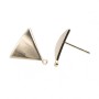 Orecchini a perno triangolo 13 mm placcato oro14 kt 2 pz