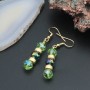 Orecchini con cristalli diamond cut varie tonalità di verde