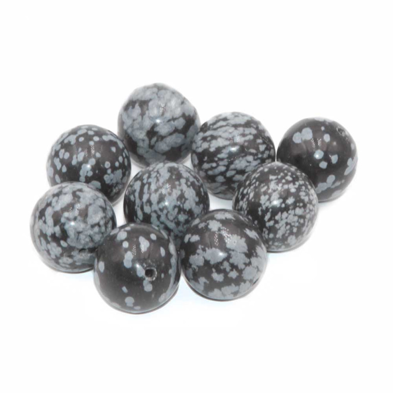 Ossidiana fiocco di neve 16 mm conf. 4 pz (5-dias89) - pietreeminuterie.com