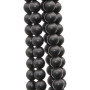 Ossidiana tonda liscia 8 mm nera opaca filo 40 cm