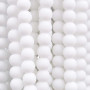 Ossidiana tonda bianca opaca 4 mm filo