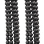Ossidiana tonda liscia 4 mm nera opaca filo 40 cm