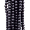 Ossidiana tonda liscia 4 mm nera opaca filo 40 cm (pxx36p) - pietreeminuterie.com
