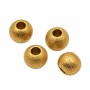 Palline in acciaio oro diamantate 9x8 mm foro 4 mm conf. 4 pz
