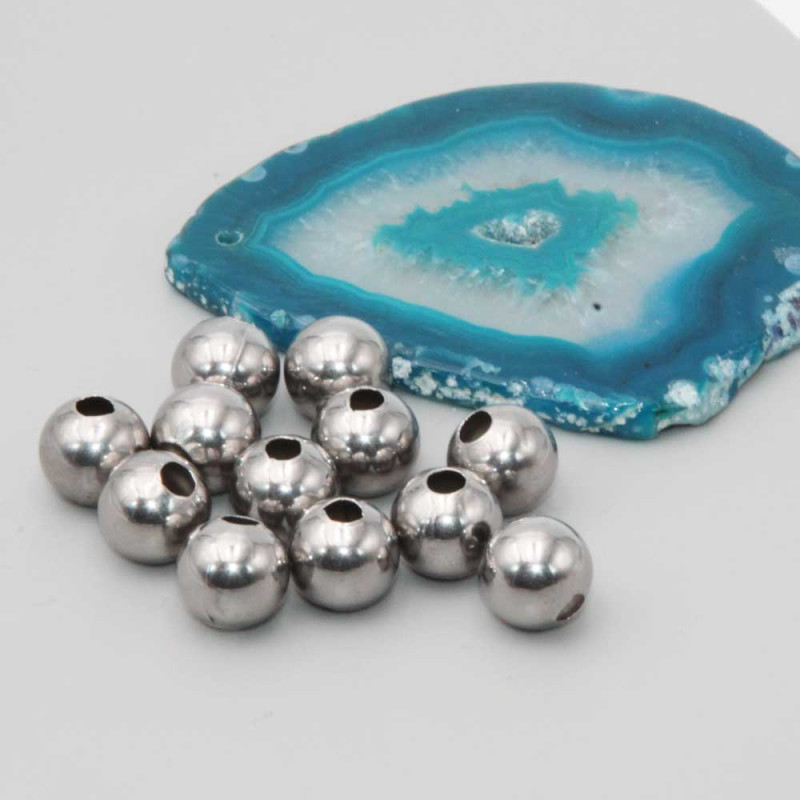 Palline in acciaio 8 mm vuote conf. 20 pz (9p-298) - pietreeminuterie.com