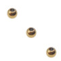 Palline in acciaio oro 4x3 mm foro 1.5 mm pacco 50 pezzi