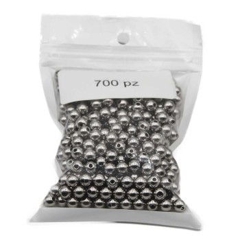 Pacco ingrosso exstra risparmio palline 5 mm acciaio 700 pz Pacco ingrosso exstra risparmio palline 5 mm acciaio 700 pz