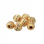 Pallina intagliata placcata oro 18kt 6 mm 25 pz
