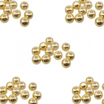 Palline placcate oro 18kt 2 mm pacco 100 pz Palline placcate oro 18kt 2 mm pacco 100 pz