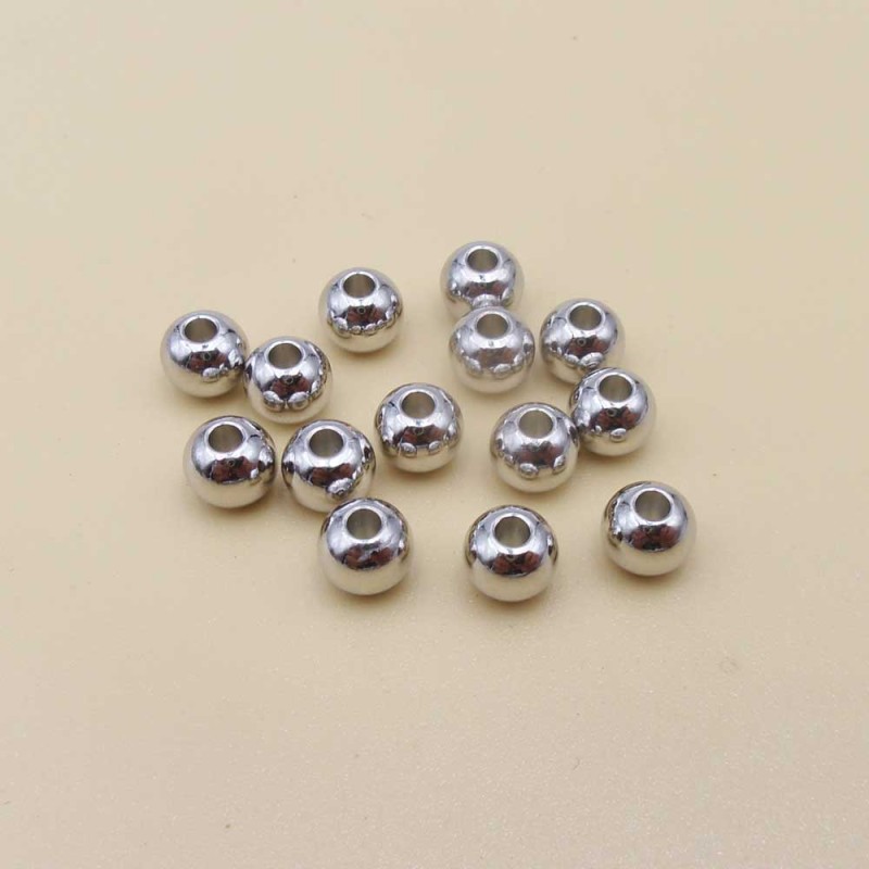 Palline placcate oro 18kt 4 mm 50 pz Palline placcate oro 18kt 4 mm 50 pz (pal-4.bia) - pietreeminuterie.com