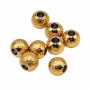 Palline in acciaio oro diamantate 4 mm foro 2 mm conf. 20 pz