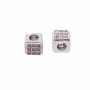 Cubetto metallo CZ argento 5x4.3 mm pacco 1 pz