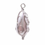 Pendente in ottone rodiato con perla in resina 28,8 mm pacco 1 pz