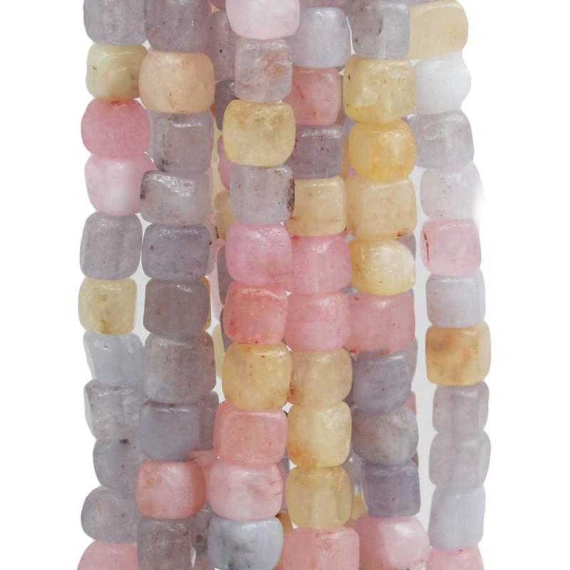 Pepite cubetti irregolari berillo 7/8 mm filo 40 cm (beri8cub) - pietreeminuterie.com