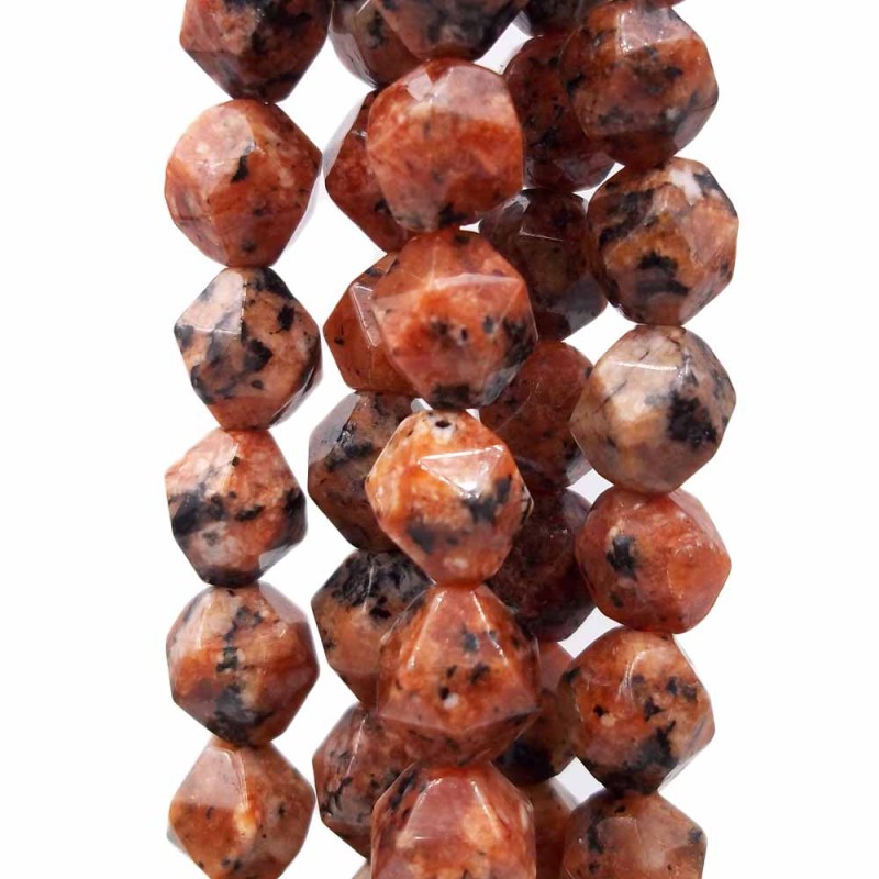 Pepite in pietra dura diaspro arancione 8 mm(circa) pacco 10 pz (mio23) - pietreeminuterie.com