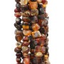 Pietre dure Pepite agata diaspro e corniola 7/9 mm fio 40 cm