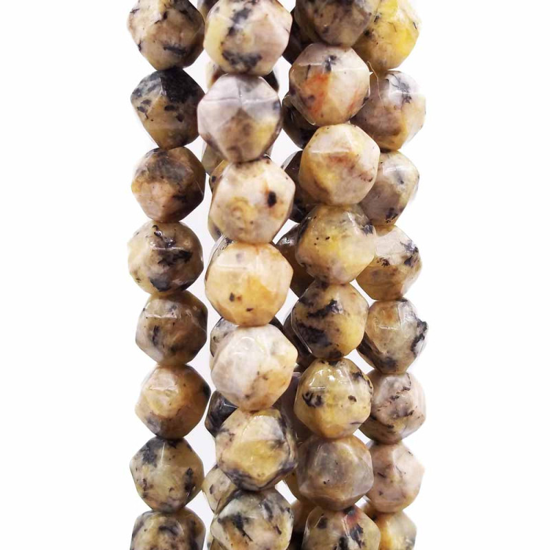 Pepite in pietra dura diaspro giallo 8 mm(circa) pacco 10 pz (mio2i) - pietreeminuterie.com