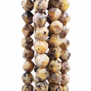 Pepite in pietra dura diaspro giallo 8 mm(circa) pacco 10 pz