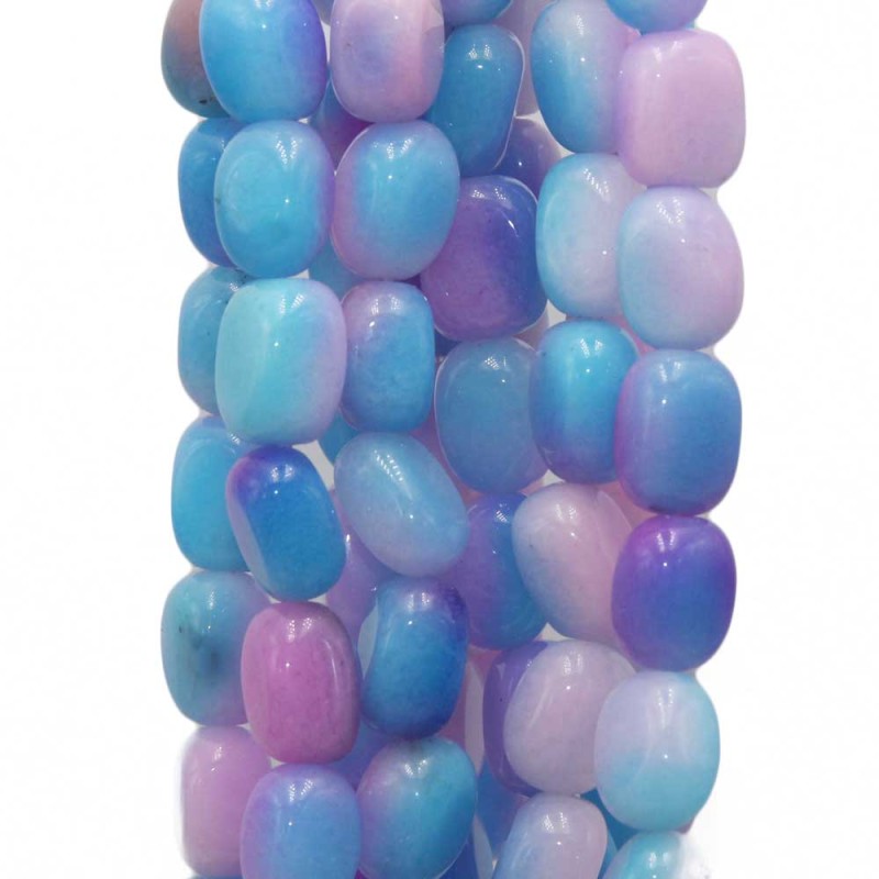 Pepite agata blu e rosa 13x8 mm filo 40 cm - pep889rosa - pietreeminuterie.com Pepite agata blu e rosa 13x8 mm filo 40 cm (pep889rosa) - pietreeminuterie.com
