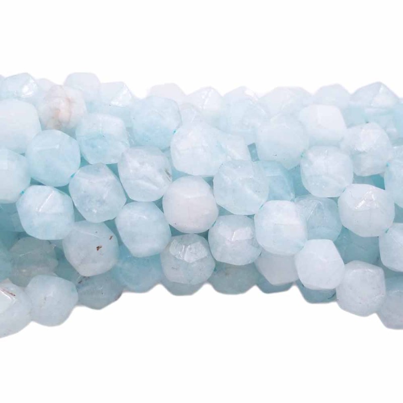 Pepite in pietra dura acquamarina 8 mm(circa) pacco 10 pz (mio1) - pietreeminuterie.com