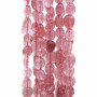 Quarzo rosa pepite lisce irregolari 6/8 mm filo 35 cm