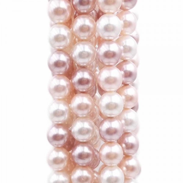 Perle Di Maiorca | Perle di maiorca tonde lisce 12 mm colori cipria mix filo 40 cm - per12mn