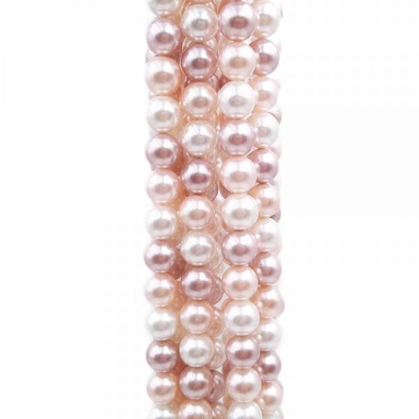 Perle Di Maiorca | Perle di maiorca tonde lisce 4 mm colori cipria mix filo 40 cm - perma1xa