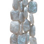 Perle di fiume bianche multi riflesso piastra irregolare 17x15 mm circa 4 pz