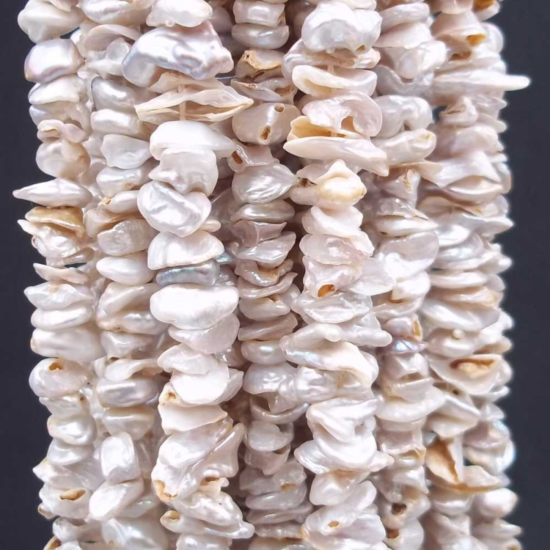 Perle di fiume chips 8/12 mm filo 35 cm (chip810m) - pietreeminuterie.com