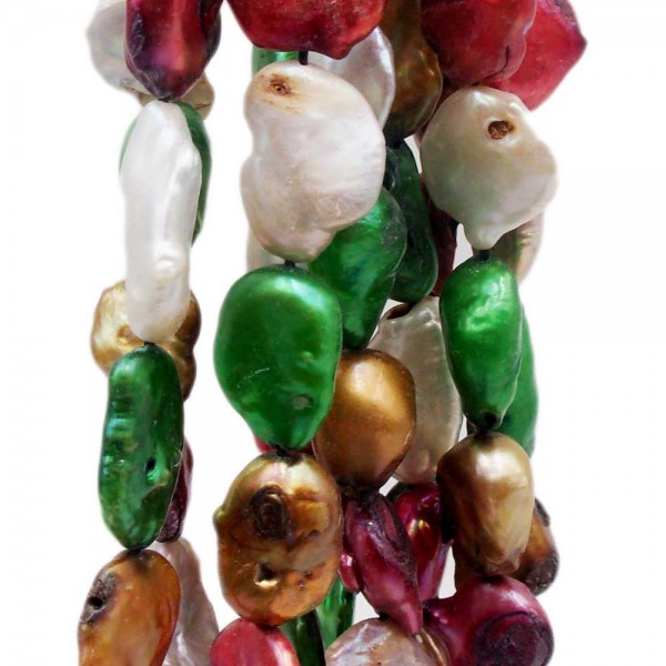 Perle Di Fiume | Perle di fiume grezze irregolari allungate 14/20 mm colorate filo 40 cm - coloe99tt