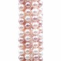 Perle di maiorca tonde lisce 6 mm colori cipria mix filo 40 cm