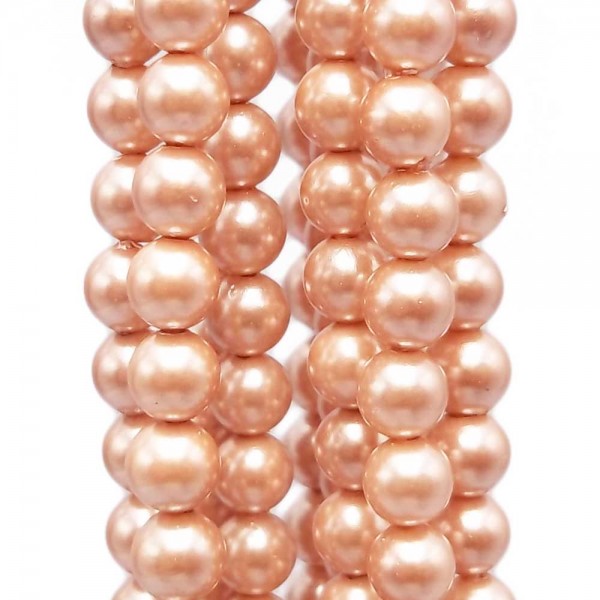 Perle Di Maiorca | Perle di maiorca tonde lisce 4 mm cipria filo 40 cm - mai3ch