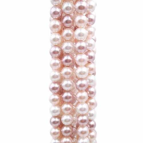 Perle Di Maiorca | Perle di maiorca tonde lisce 4 mm colori cipria mix filo 40 cm - perma1xa