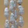 Perle di fiume gocce irregolari 22x11 mm bianche 2 pz