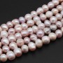 Perle di fiume potato color champagne 8 mm filo 35 cm