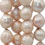 Perle di fiume tonde bianche con riflessi oro 10 mm AAAA Quality 4 pz